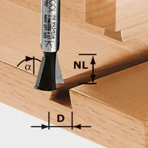 Begrenztes Angebot Festool HW S8 D14,3/13,5/15° Grat-/Zinkenfräser ( 490990 ) für OF 900, OF 1000, OF 1010, OF 1010 R, OF 1400