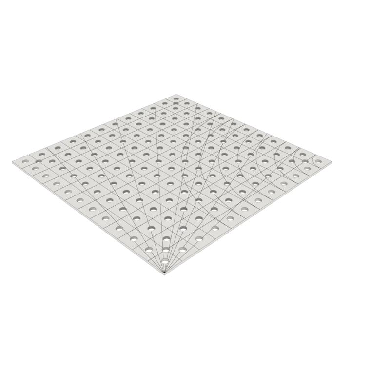 2D Lochplatte D16-6-300 mm x 100mm – Lochraster 50x50 Letzte Chance