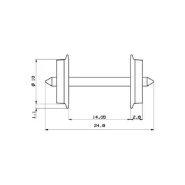 40178 Wechselstrom-Radsatz Neue Ware